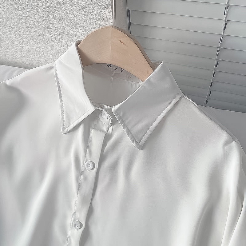 Áo sơmi trắng trơn basic không nhăn