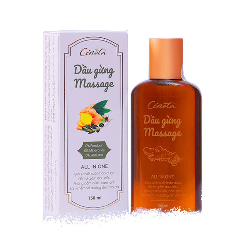 Dầu Gừng Massage Cenota Massage Thư Giãn, Giảm Đau Đầu, Đau Khớp 150ml