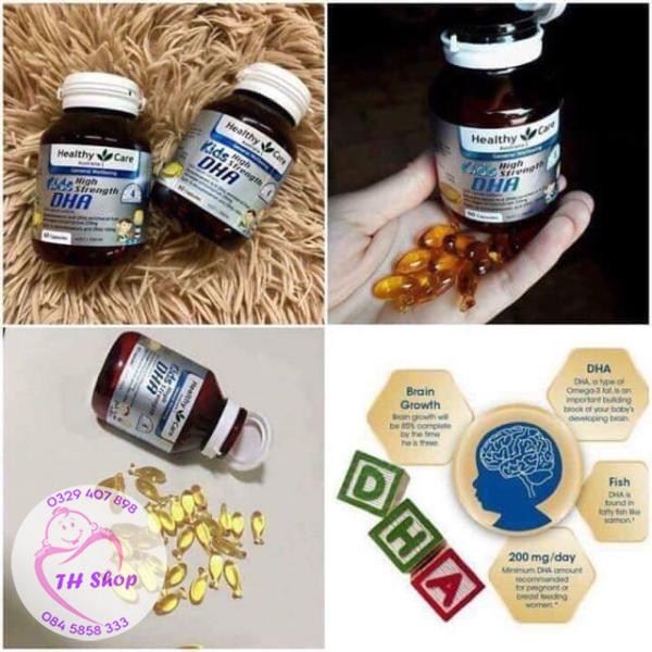  DHA Healthy Care 60 Viên Cho Bé, DHA Hương Chanh Cho Bé Từ 4 Tháng +