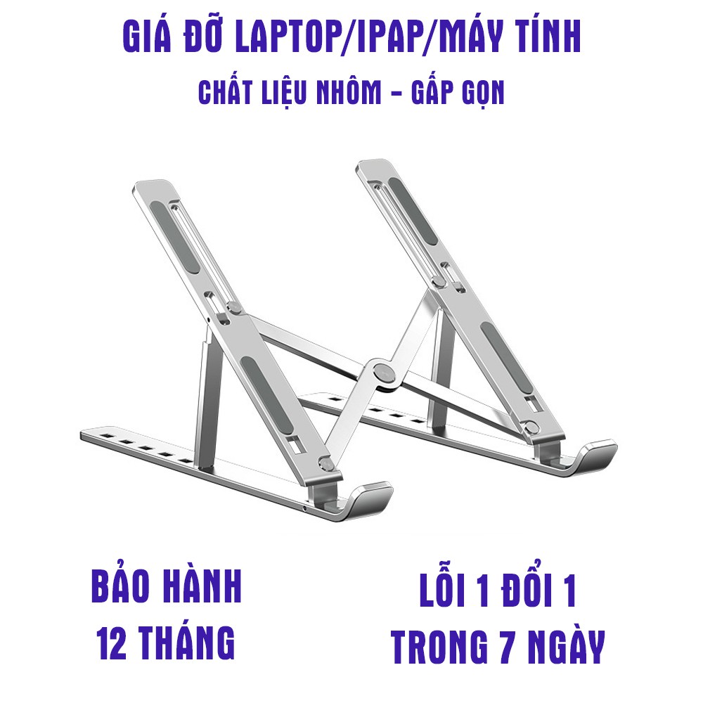 Giá đỡ máy tính bảng Laptop/Macbook/Ipad/Ultrabook bằng nhôm điều chỉnh gấp gọn