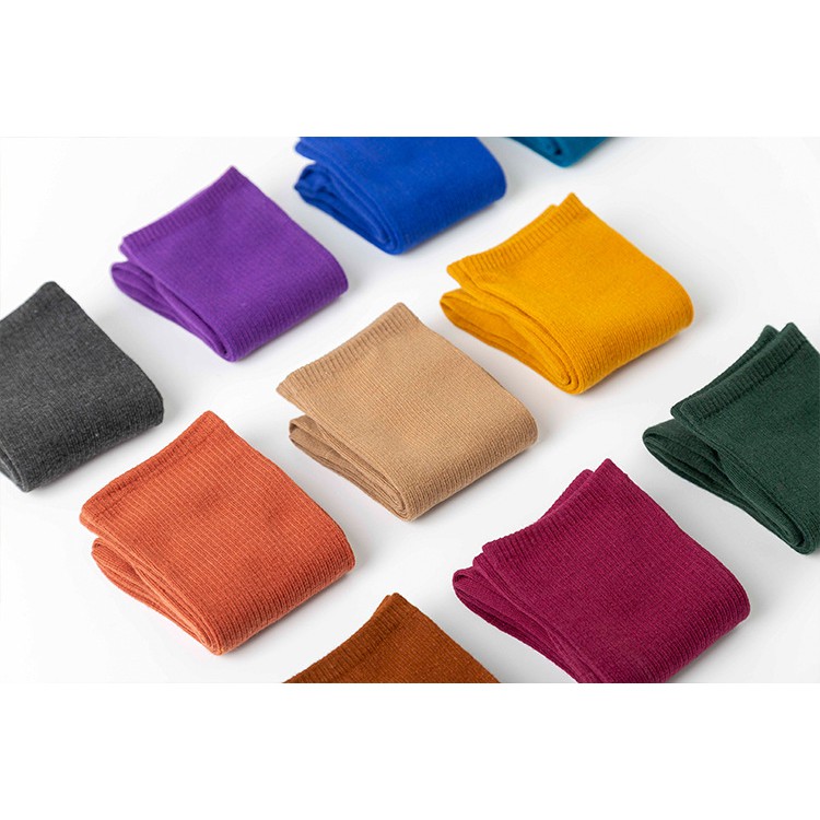 COMBO 10 ĐÔI TẤT TRƠN CAO CỔ TRỘN MÀU NGẪU NHIÊN