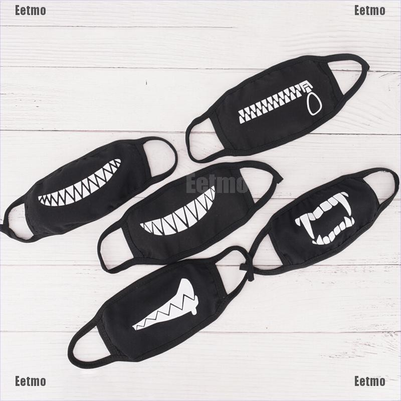 (Hàng Mới Về) Khẩu Trang Che Nửa Mặt Ba Lớp Bằng Cotton Họa Tiết Hoạt Hình Vui Nhộn Unisex | BigBuy360 - bigbuy360.vn