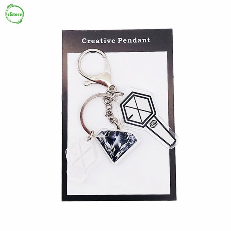 Móc chìa khóa hình gậy ánh sáng cho fan nhóm nhạc KPOP