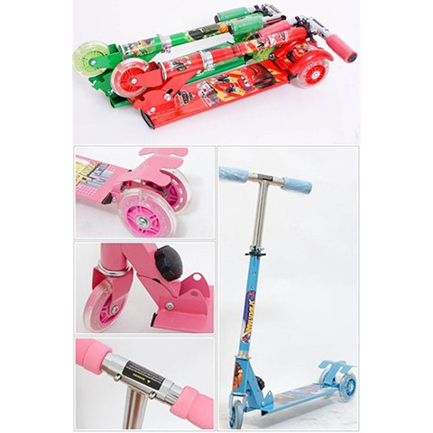 [Mã LIFE0503TOYS1 giảm 10% đơn 150k] Xe Scooter Khung Thép 3 Bánh Đèn Led Phát Sáng (bé 3-12 tuổi)