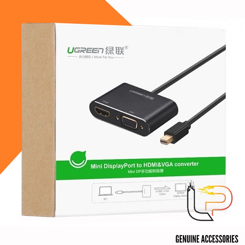Cáp Thunderbolt - Mini Displayport to HDMI + VGA Ugreen 20422 - Cáp chuyển Mini Displayport ra HDMI + VGA Ugreen 20422