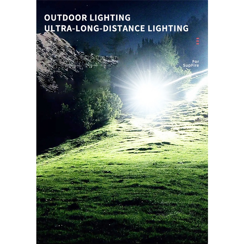 1000000Đèn Pin XHP200 LED 500M Chống Thấm Nước L2 C8 Hunting 18650