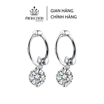 Bông Tai Treo Đá Bạc S925 - Minh Canh Jewelry
