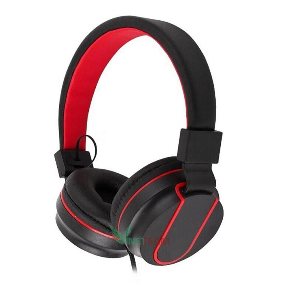 Tai nghe chụp tai headphone có dây kèm mic, tai nghe chụp tai có mic có thể gập lại, âm thanh sống động VINETEAM -dc4038