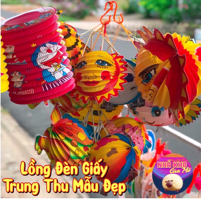 Lồng Đèn Giấy Trung Thu Hình Thú Mẫu Đẹp-Giấy Dày-Size Nhí