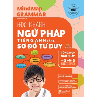 Sách - Mindmap Grammar - Học Nhanh Ngữ Pháp Tiếng Anh Bằng Sơ Đồ Tư Duy (Tổng Hợp Ngữ Pháp Lớp 3-4-5 Theo Chủ Đề)