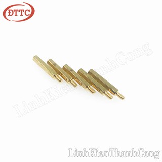 Bộ 10 Chiếc Cọc Đồng M3 20+6mm Đực-Cái