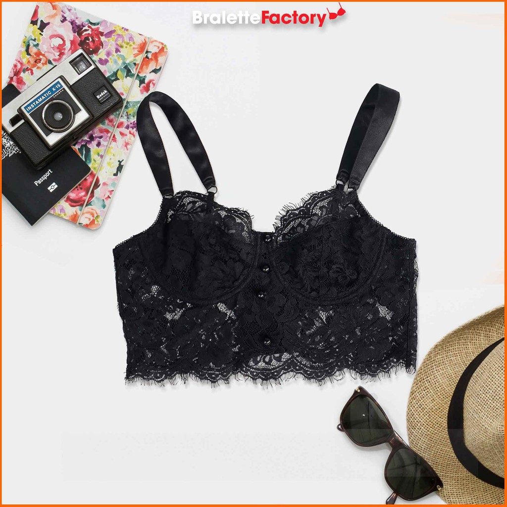 [Tặng mã 30k] Áo lót croptop BraletteFactory, áo lót ren mỏng sexy có gọng, mút lót, bralette hàng thiết kế [ mẫu N03]