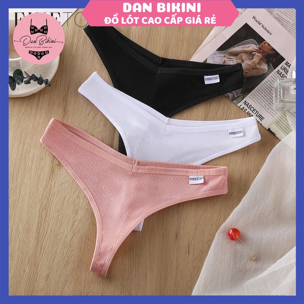 Quần Lọt Khe Nữ - Quần Lót Lọt khe Cotton gân tăm lọt khe sexy quyến rũ mã D002