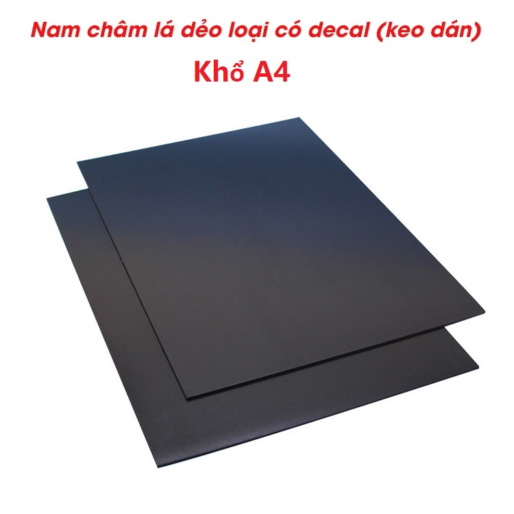 Nam châm lá dẻo A4 có decal keo dán / Giáo cụ dạy học và trang trí văn phòng