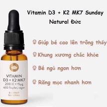 Vitamin D3 K2 MK7 Đức 20ml Bổ Sung Cho Trẻ Từ Sơ Sinh Đến 4 Tuổi, D3K2 Tăng Hấp Thụ Canxi tăng Chiều Cao