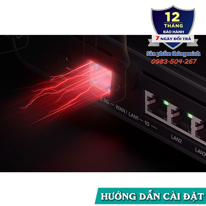 Bộ phát Wifi Router Xiaomi Redmi AX5400 - AX5400 Gaming băng tần kép - Wifi 6 - Mesh - 248 thiết bị - Chuyên cho Game