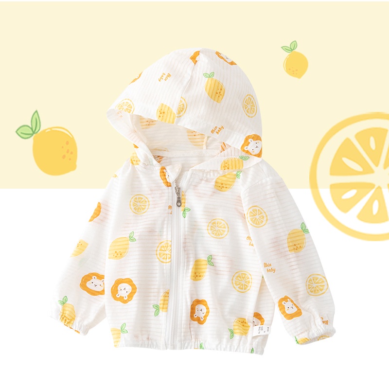 Áo khoác chống nắng LuckyCandy bằng cotton mỏng thoáng khí in họa tiết hoạt hình thời trang mùa hè dành cho trẻ em