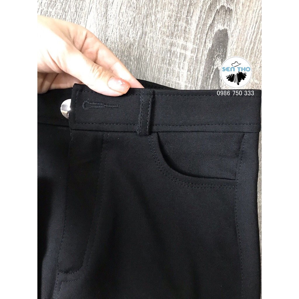 Quần Tregging Nữ Cạp Cao, Màu Đen Chất Vải Umi Hàn Dày Dặn, Siêu Co Giãn,Mặc Tôn Dáng, Chất Đẹp | BigBuy360 - bigbuy360.vn