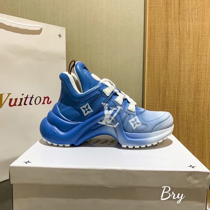 GIÀY LV SNEAKER BLUE LAI AU