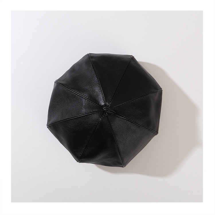 Mũ nồi da PU phong cách Hàn Quốc thời trang thu đông cho nữ