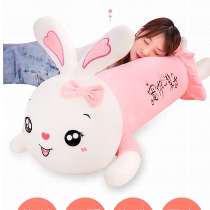 Gấu Bông Thỏ Nằm Mặc Váy Dễ Thương, Thỏ Bông Cute Hàng Cao Cấp