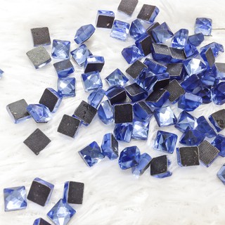 Đá xoàn ủi áo đầm váy dài sticker nhiệt hong kong hình vuông giác lấp lánh size 6mm