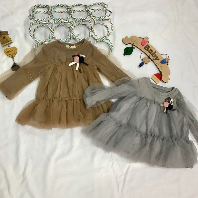Combo 2ri váy tầng phối ren