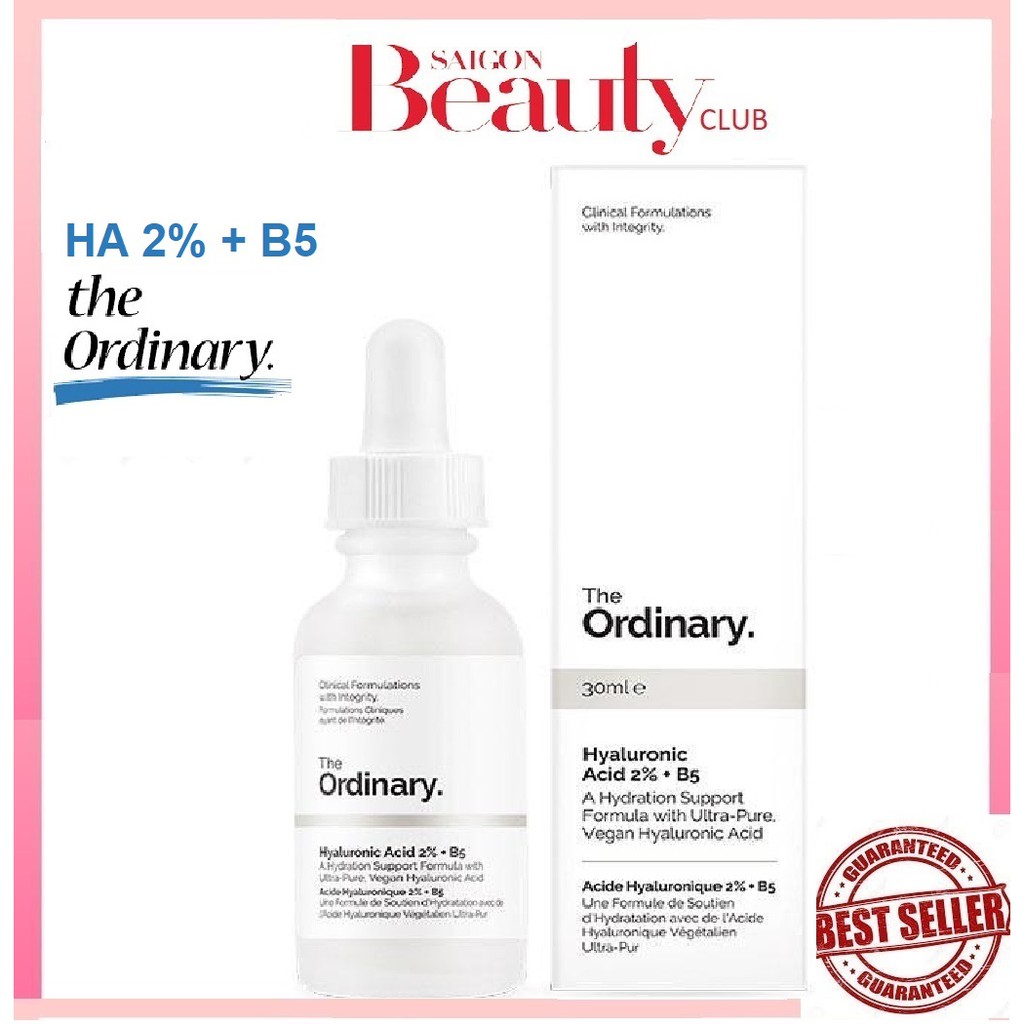 (CHÍNH HÃNG) The Ordinary Hyaluronic Acid 2% + B5 , Serum The Ordinary cấp ẩm, phục hồi da