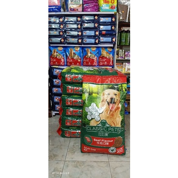 20kg (Bao xá) Thức ăn hạt Classic Pets vị bò 20Kg bao xá