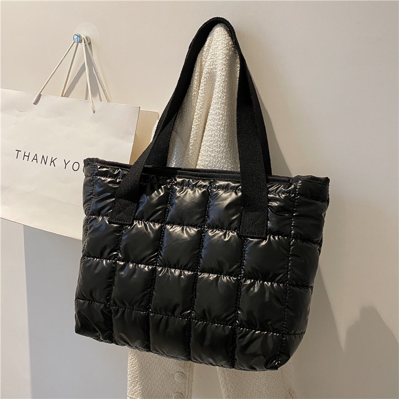 Túi Xách Cotton Dáng Vuông Họa Tiết Caro Thời Trang Năm Mới Cho Nữ
