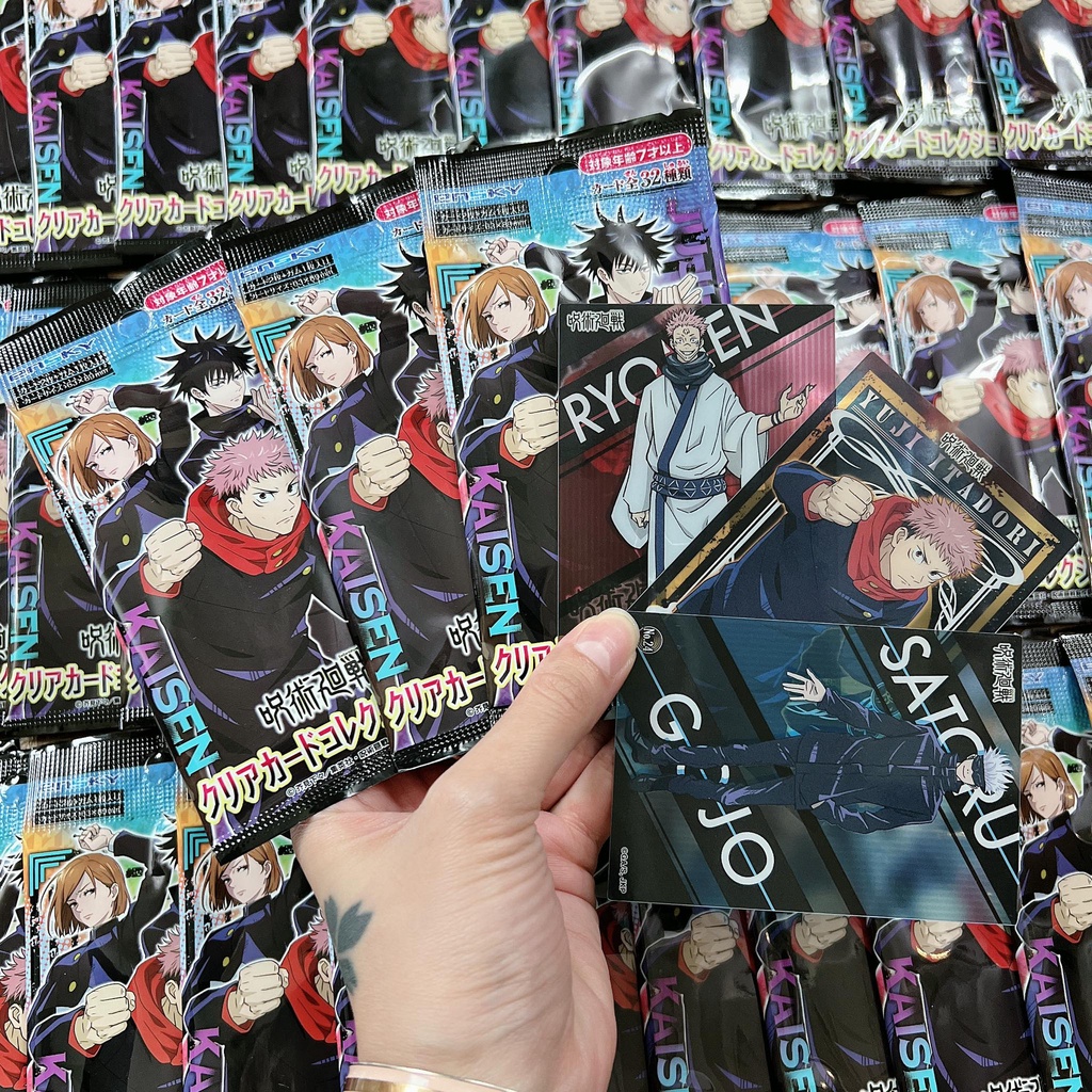 Clear card collection gum thẻ nhân phẩm Jujutsu Kaisen - Chú Thuật Hồi Chiến vol.1