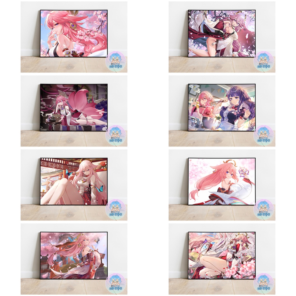 ẢNH POSTER A3 YAE MIKO (21) GAME GENSHIN CHẤT LIỆU GIẤY CAO CẤP - 2D TỘC SHOP