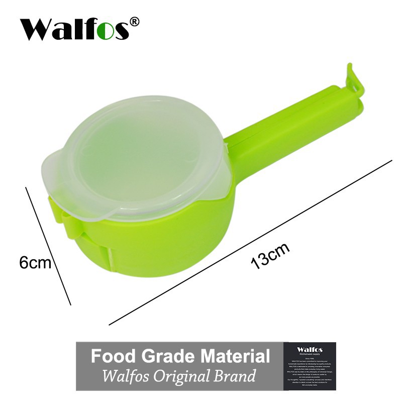 Kẹp niêm phong túi thực phẩm có nắp đậy WALFOS bằng nhựa có 2 màu sắc tùy chọn