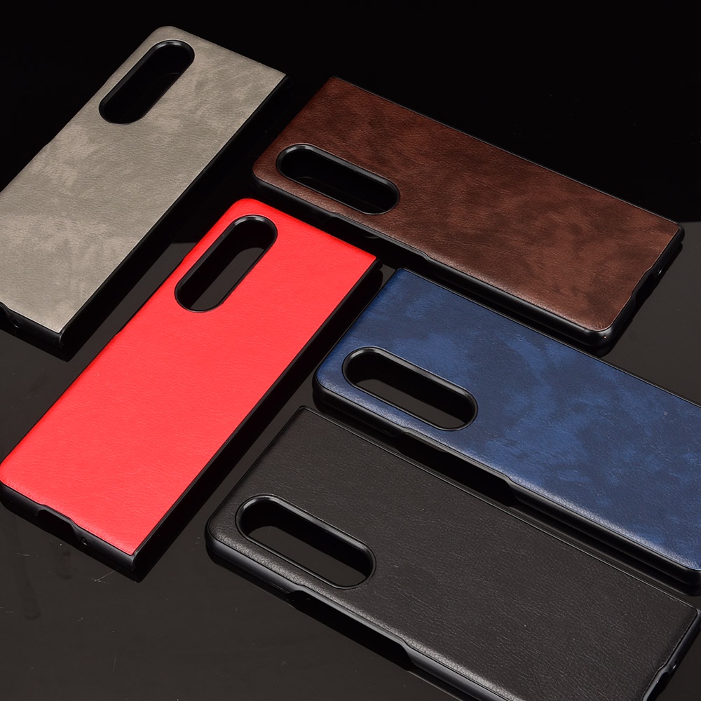 Ốp Điện Thoại Da PU Mềm Mịn Bảo Vệ Cho Samsung Galaxy Z Flip 4 3 2