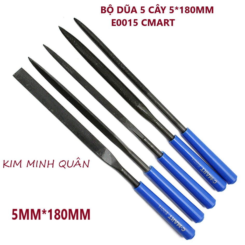 Bộ Dũa Mini 5 Cây Cao Cấp 5*180mm E0015 CMART