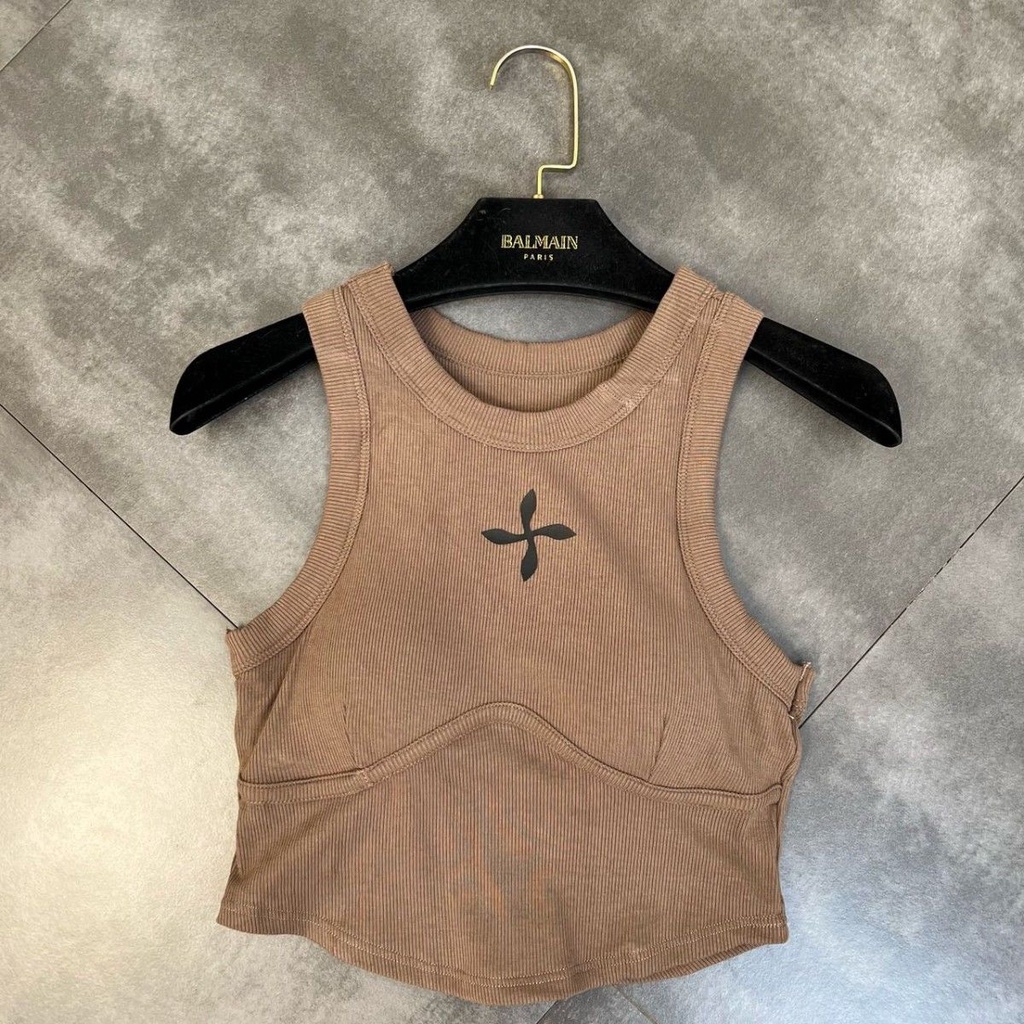 Bán Chạy!Áo Hai Dây Cổ Tròn Không Tay Có Đệm Ngực 22 Tuổi Phong Cách Âu Mỹ Quyến Rũ Cho Nữ