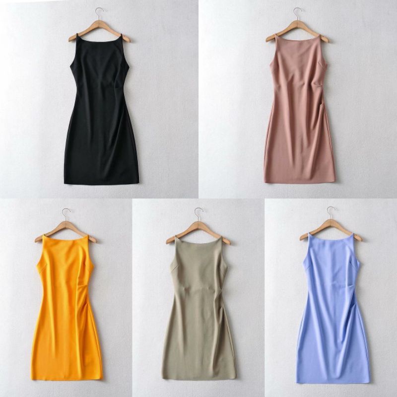 Đầm đen hai dây