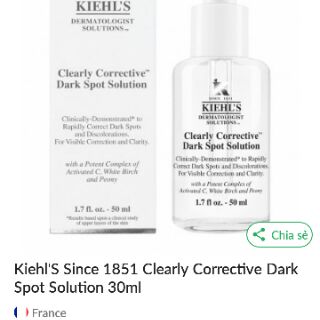 Serum kiehl's. Nám, tàn nhang