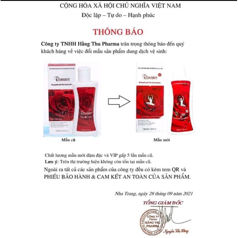 dung dịch romance hằng thu