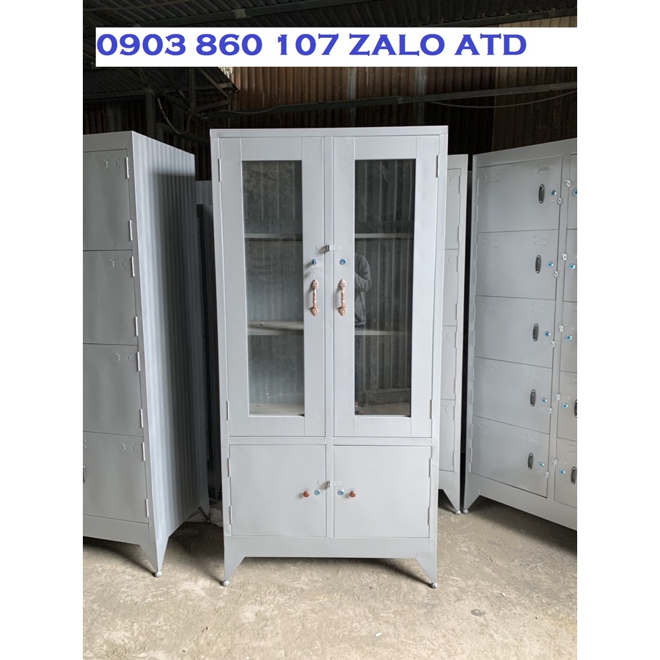 Tủ hồ sơ sắt có kiếng - tủ sắt phòng đựng tại liệu hồ sơ quận 9 tp thủ đức HCM