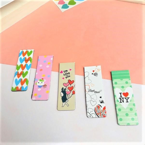 Combo 5 Bookmark Nam Châm Đánh Dấu Sách - Love (Mẫu Ngẫu Nhiên)