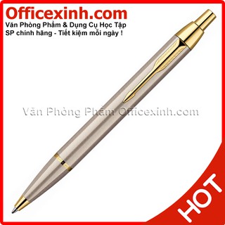 Bút Parker IM Silver Gold dạng bấm - Chính hãng