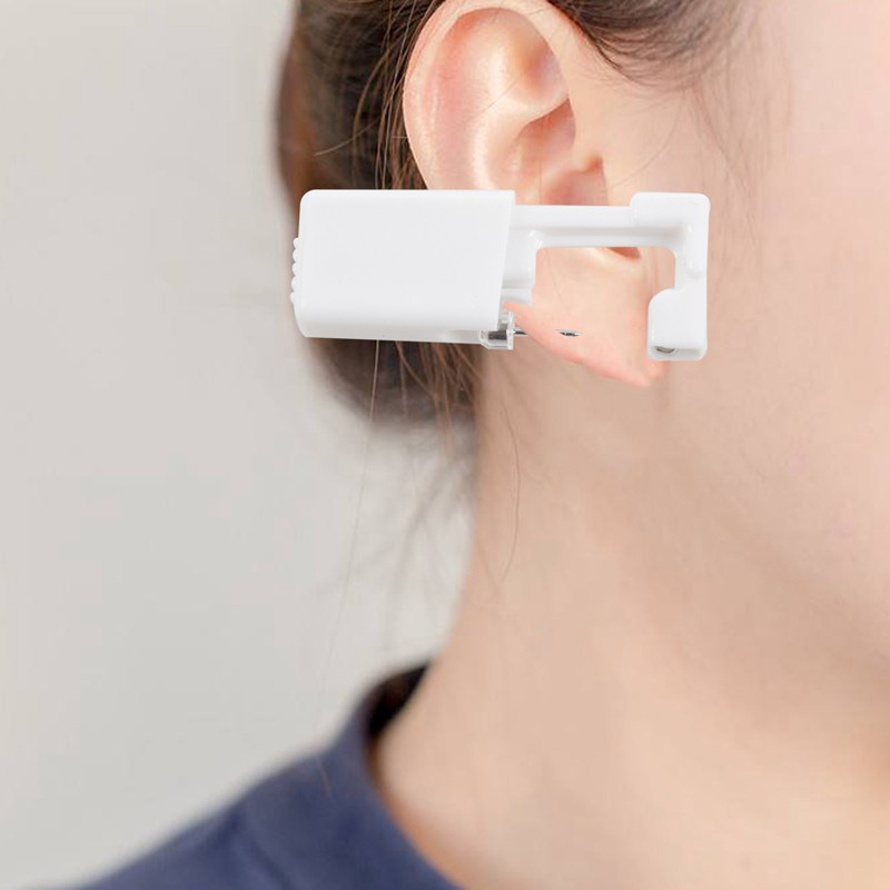 Dụng cụ bấm khuyên tai/ mũi đính đá zirconia tùy chọn màu sắc thời trang dùng một lần
