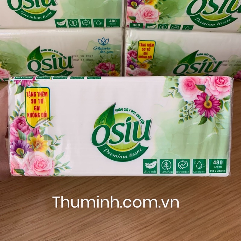 Giấy Ăn Rút Lụa OSIU 3Lớp x 480tờ
