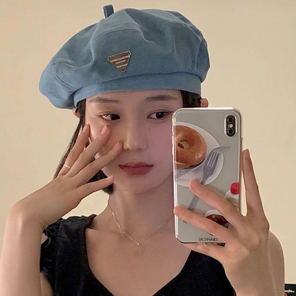 Wmes15h Mũ Beret Cao Bồi Hình Tam Giác Chữ Nghệ Thuật Thời Trang Mùa Đông Pháp Có Thể Điều