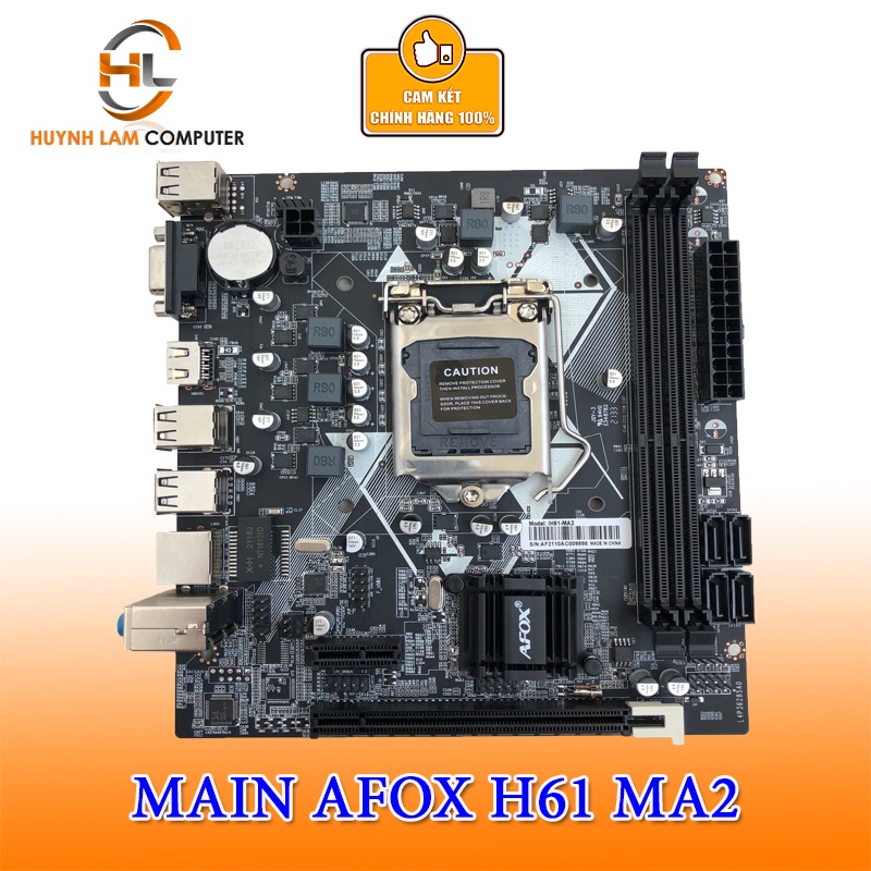 Main Afox H61 MA2 socket 1155 - Chính hãng phân phối