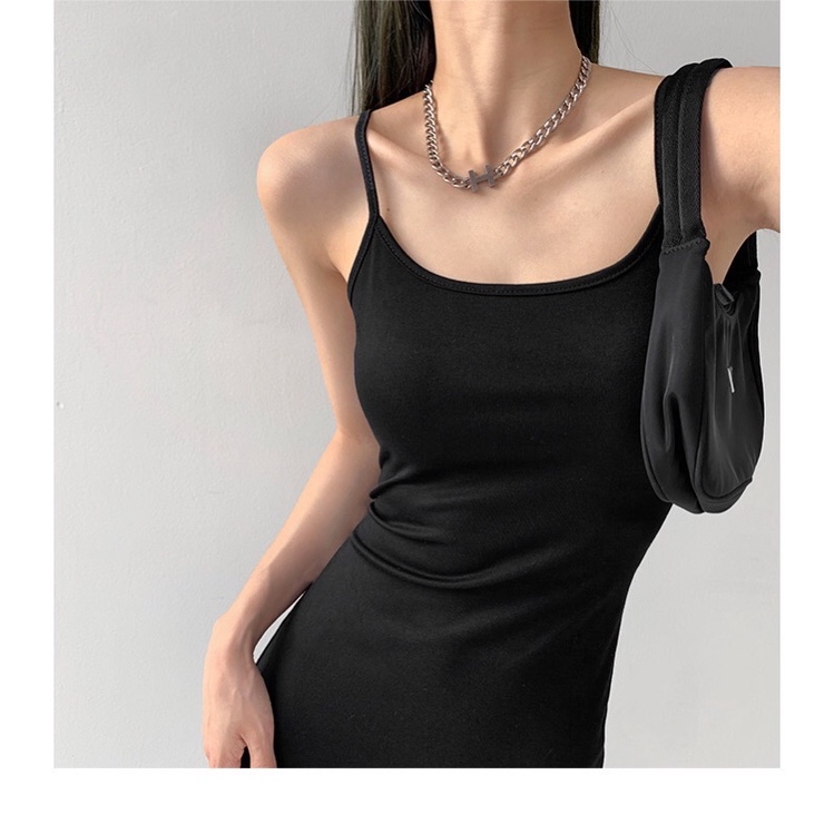 Đầm 2S Thun Lụa Larong Hở Lưng Gợi Cảm D79