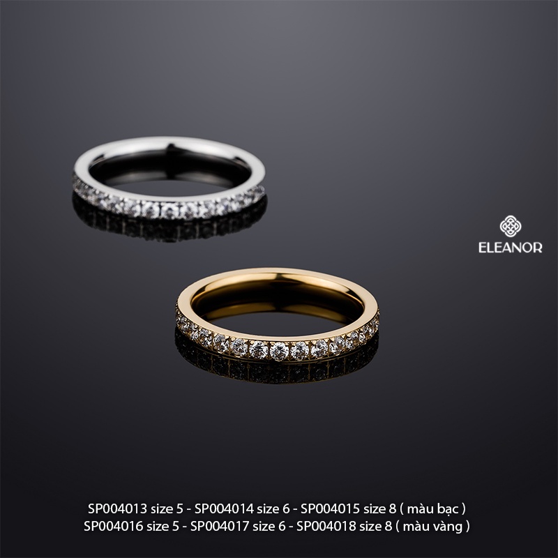 Nhẫn nữ titan Eleanor Accessories đính đá phụ kiện trang sức 5625