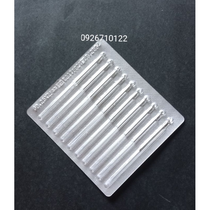 Kim châm cứu Vân Long vô trùng số 5,7,10 - hộp 10 vỉ 100 kim