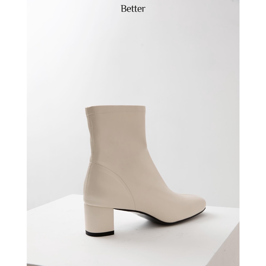 Boot mũi vuông tròn, đường chỉ dọc giữa, khóa kéo ngang hông, đế cao 5cm - 161221001